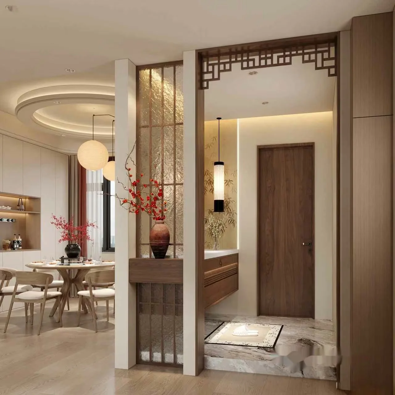 Modern Asian-Style Interior 3D Model – 2967 – VRAY Render