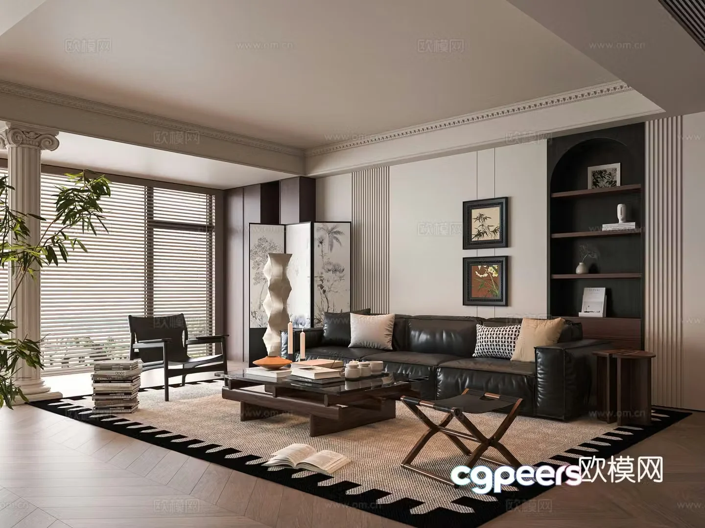 French living room 3d model