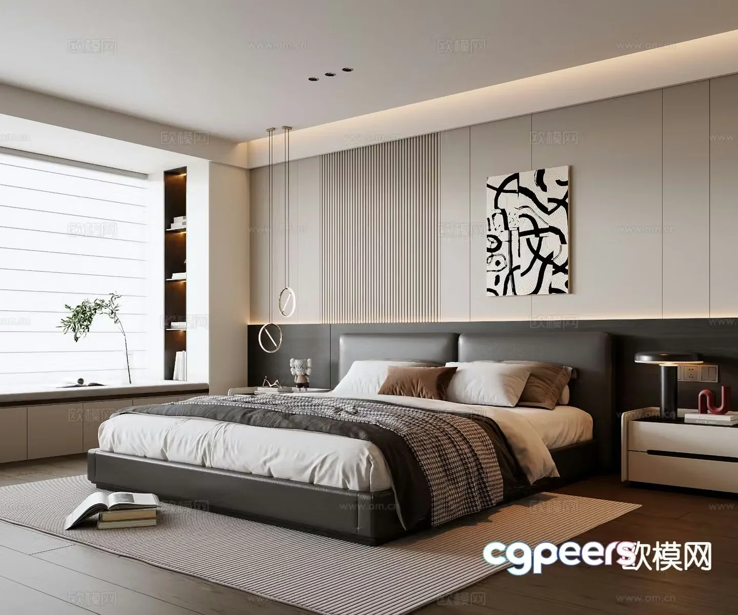 Italian style bedroom master bedroom 3d model