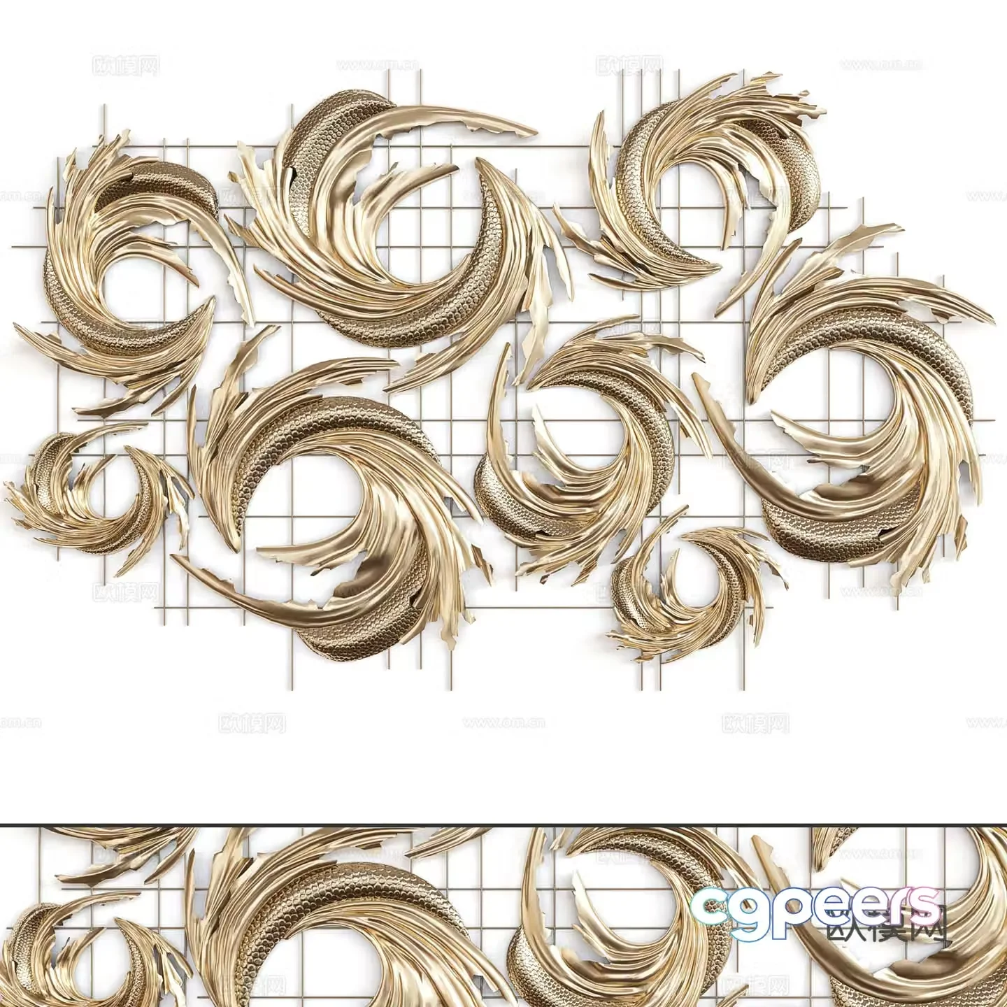 New Chinese metal hanger 3D model
