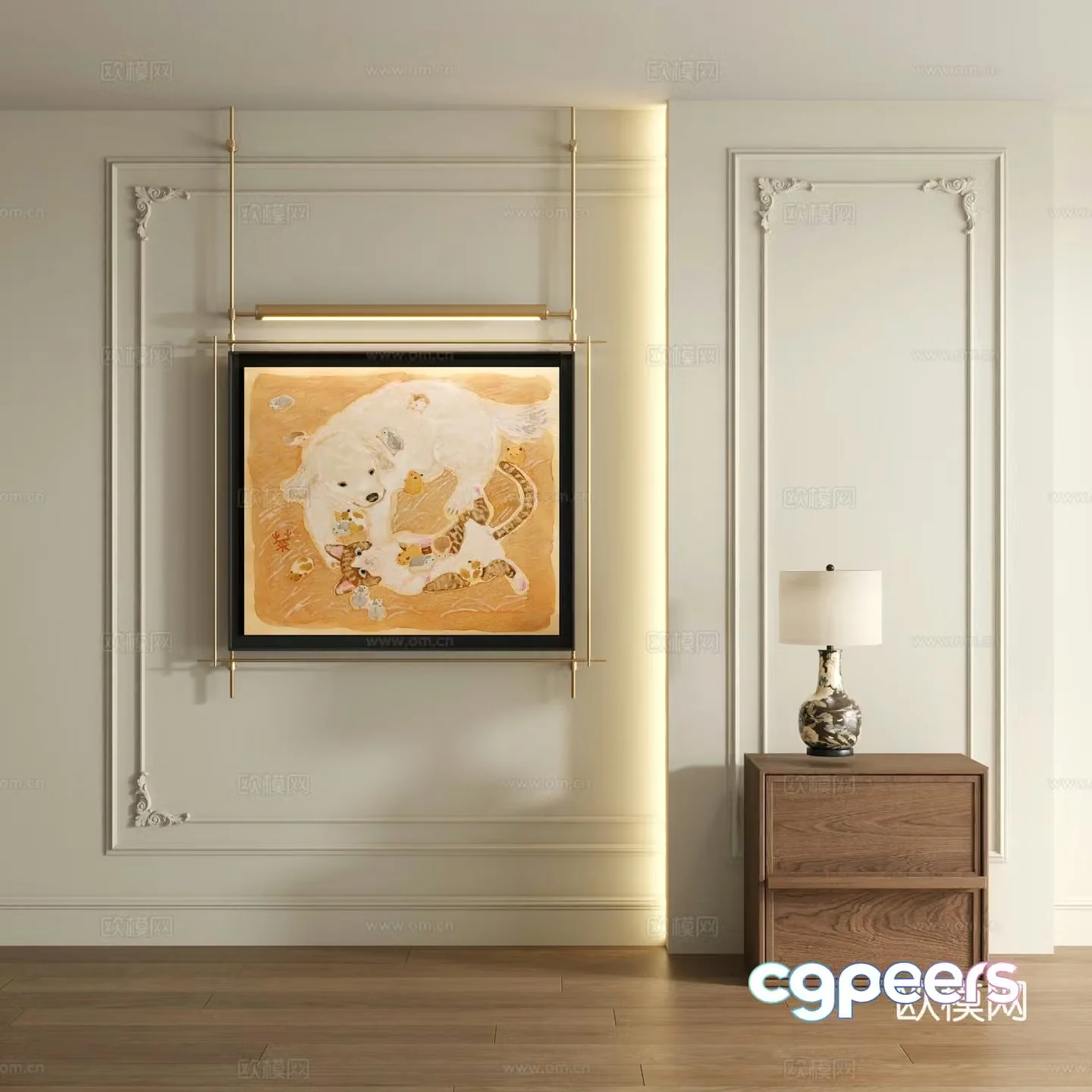 Modern decorative painting 3d model