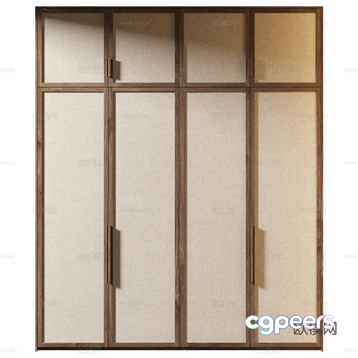 New Chinese style waives wardrobe 3D model