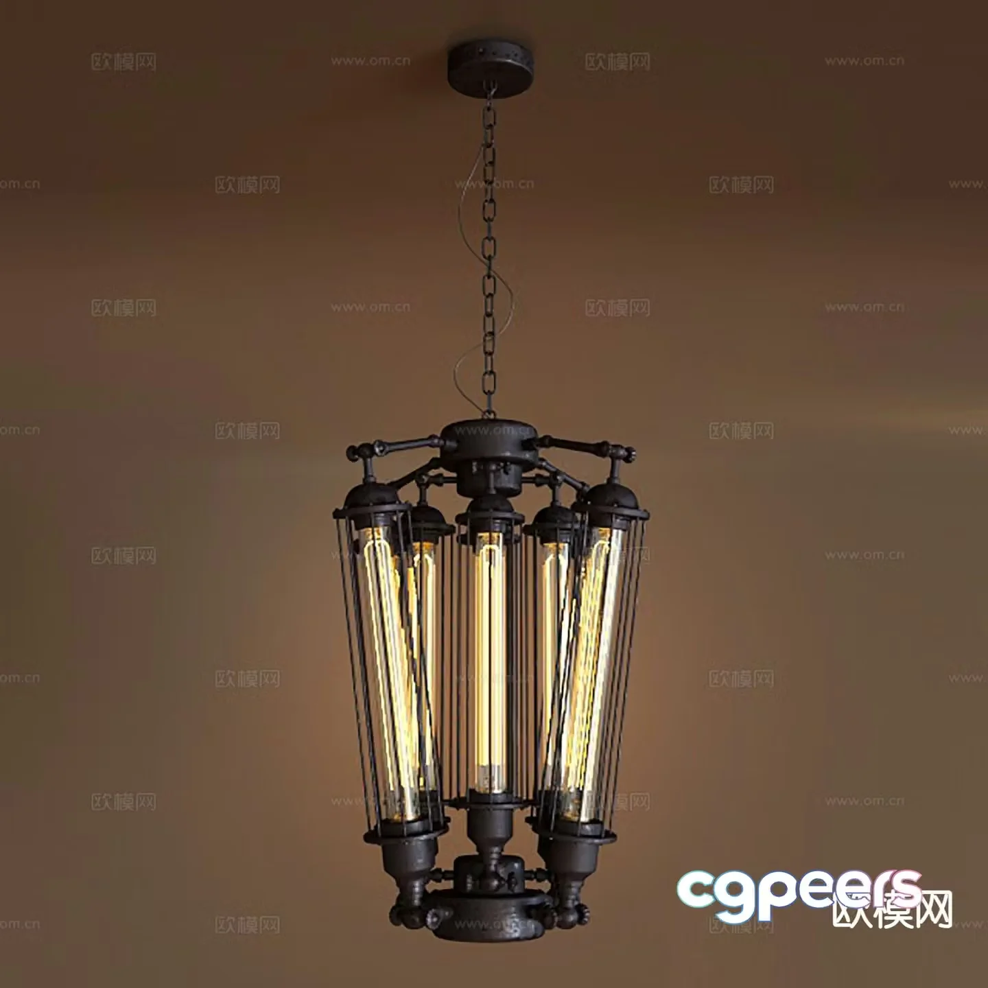 Nordic chandelier bedside small chandelier 3d model