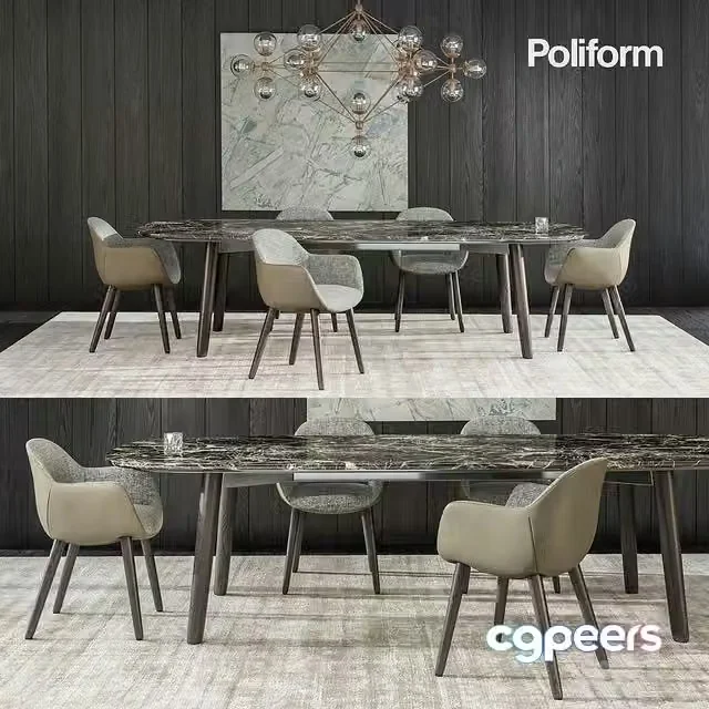 3ds Max Free – Mad Dining set_01