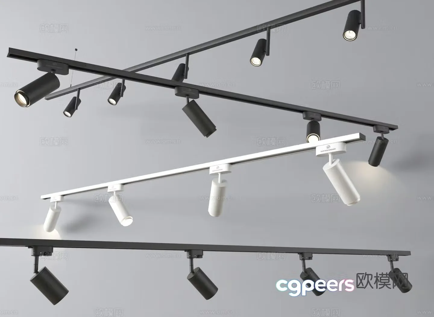 Modern downlight spotlight track light 3d model