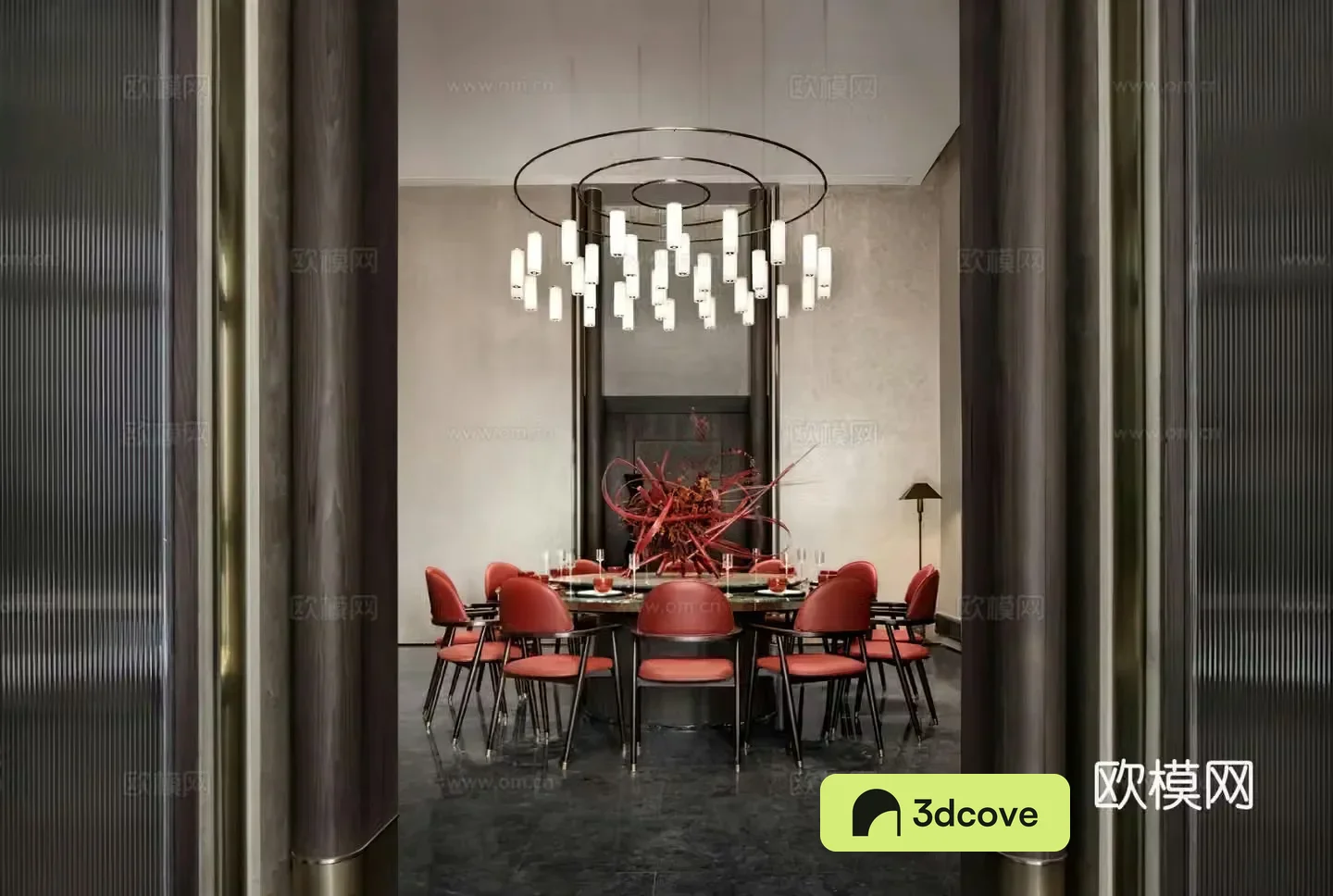 Modern restaurant Villa restaurant Hotel private rooms Living and restaurant New Chinese