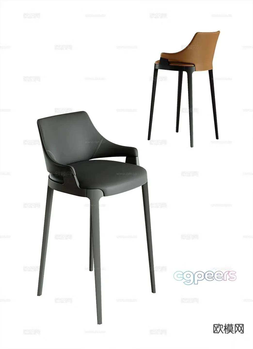 bar stool bar stool high stool 3d model