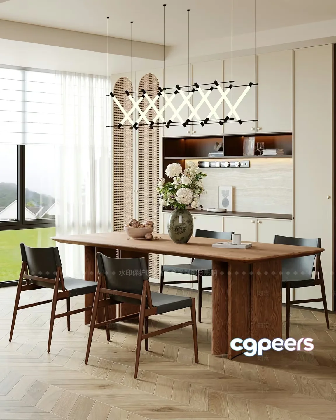 Modern Dining Room 3D Model – 20134 – VRAY Render