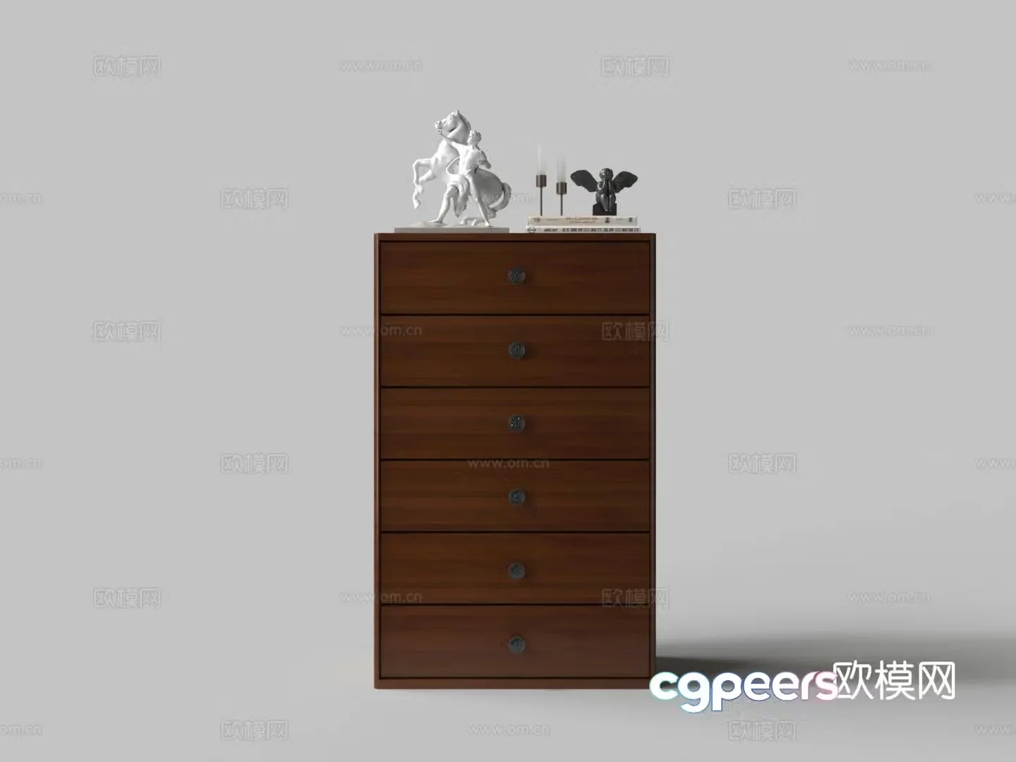 Modern chest of drawers side cabinet 3d model