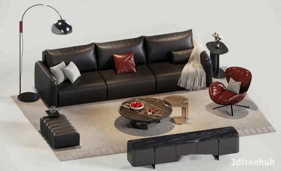 Modern Living Room 3D Model – 22885 – VRAY Render