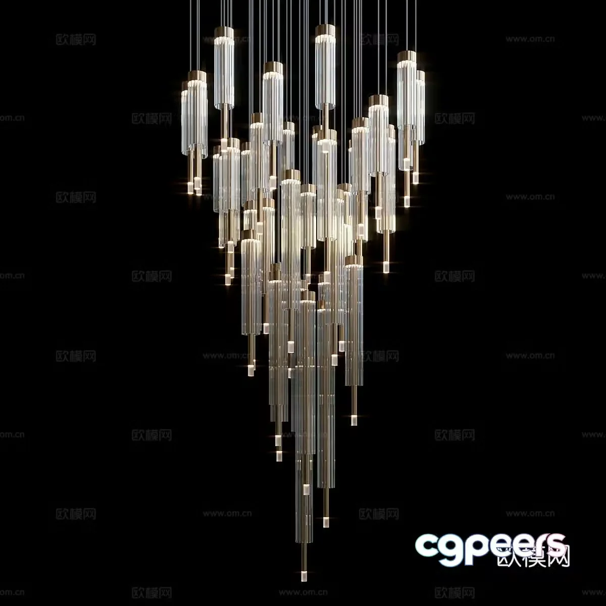 Hotel chandeliers villa chandeliers crystal chandeliers glass chandeliers restaurant chandeliers homestay chandeliers 3D model