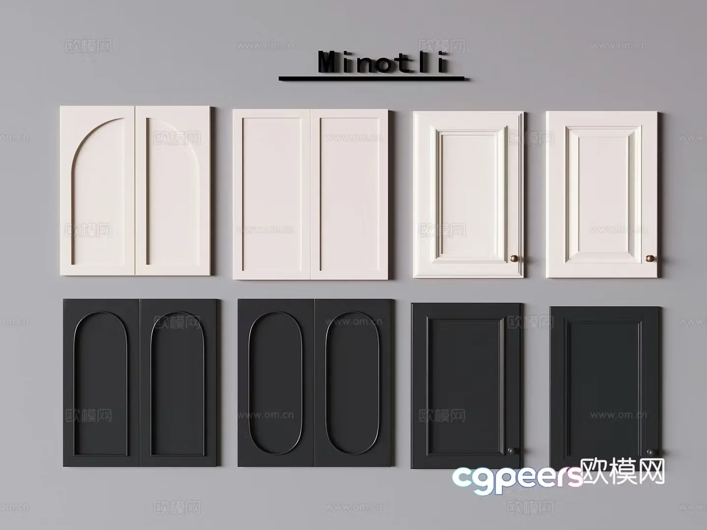 Wardrobe door panel 3d model