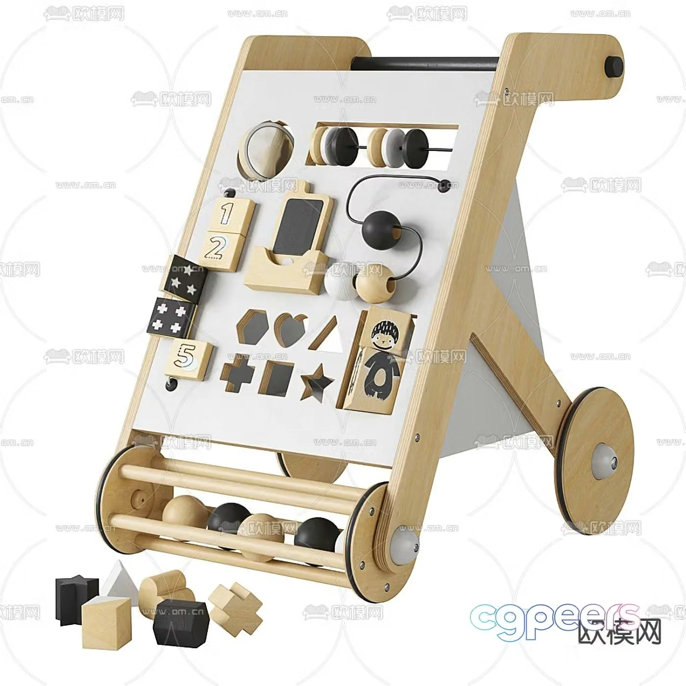 Modern children’s building block toys 3d model