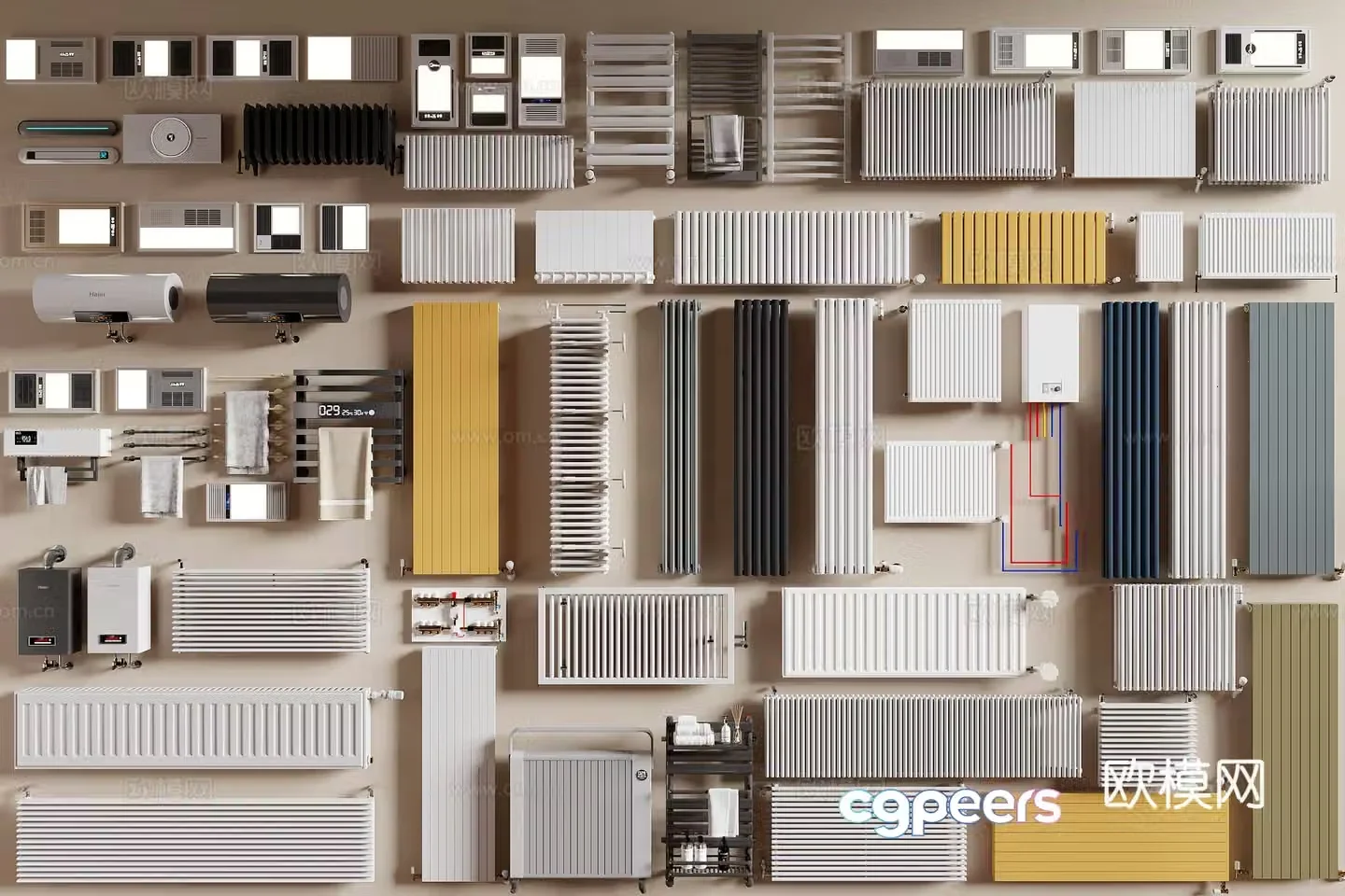 Modern radiator 3d model
