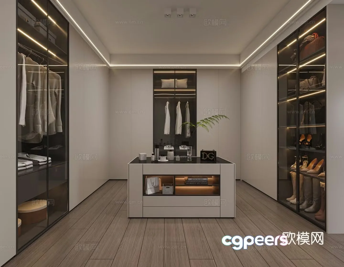 Modern cloakroom 3d model
