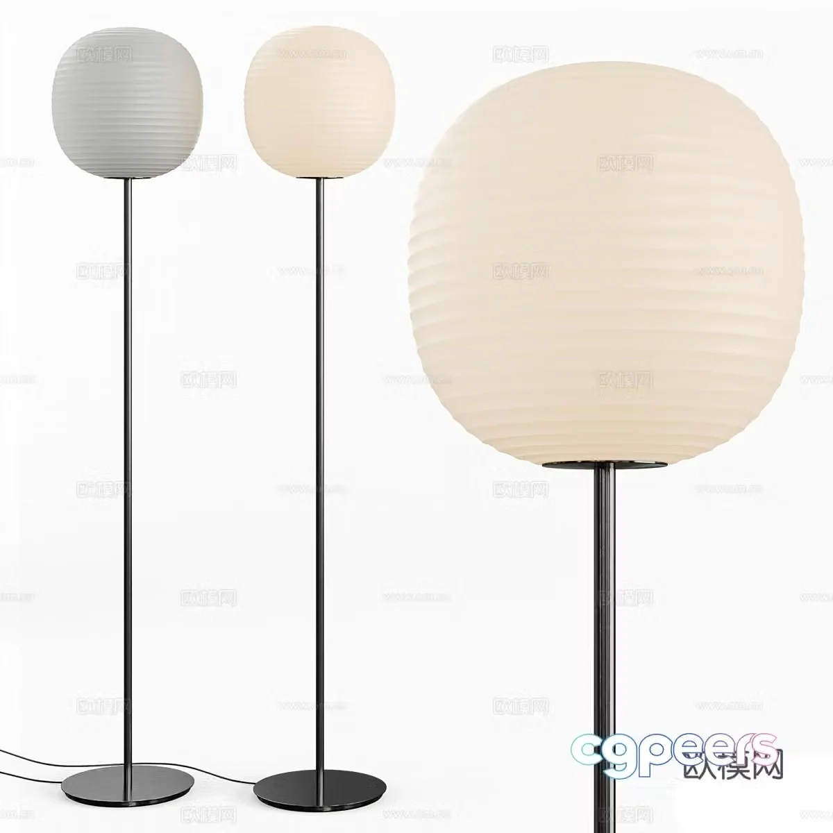 Modern Italian minimalist floor lamp 3d model