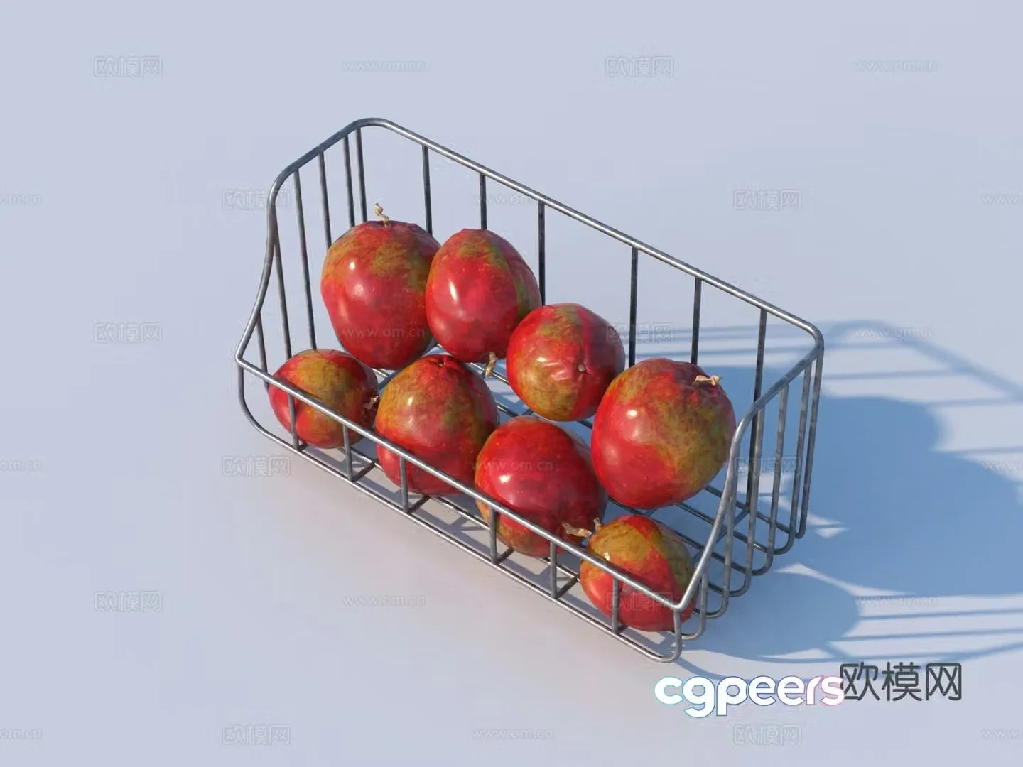 Apple pear fruit fresh fruit 3d model