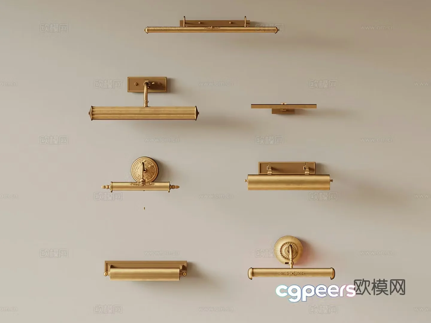 Front light wall light 3d model