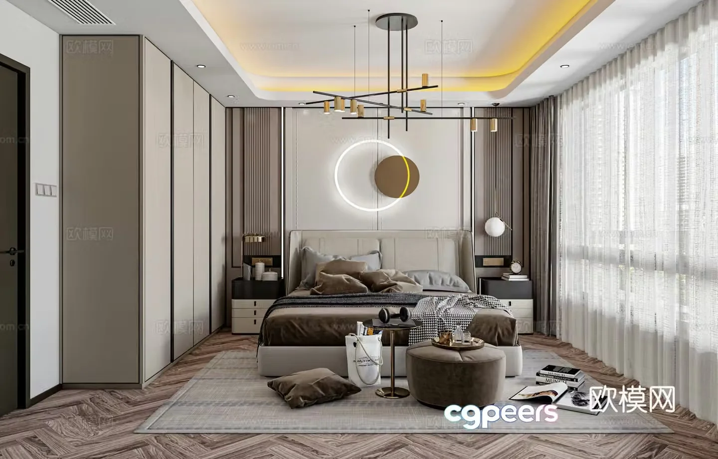 Modern bedroom 3d model