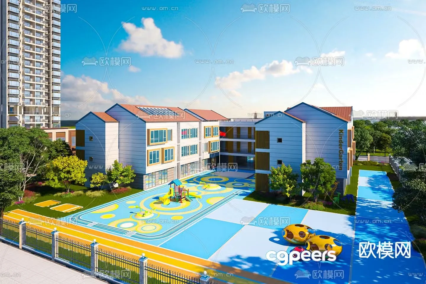 Kindergarten appearance 3d model