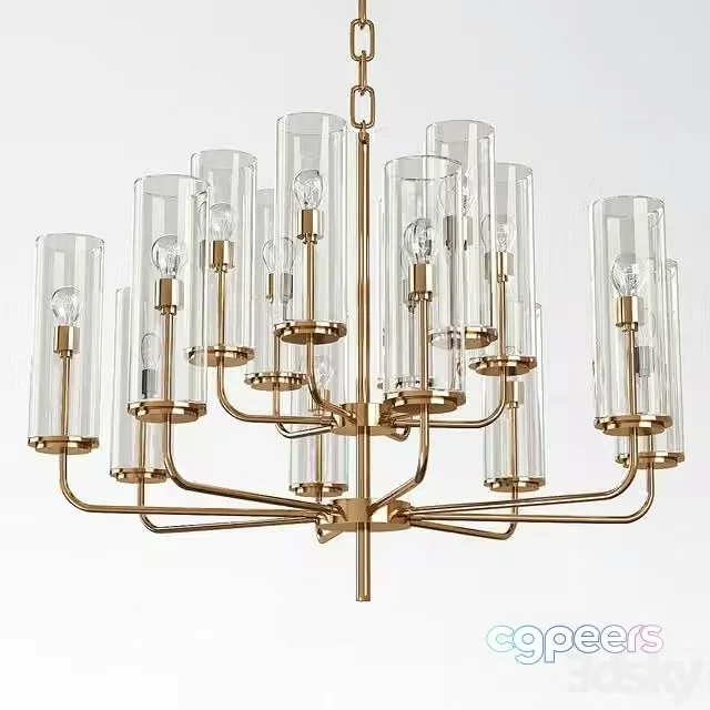 3ds Max Free – Wentworth 12 – Light Shaded Tiered Chandelier