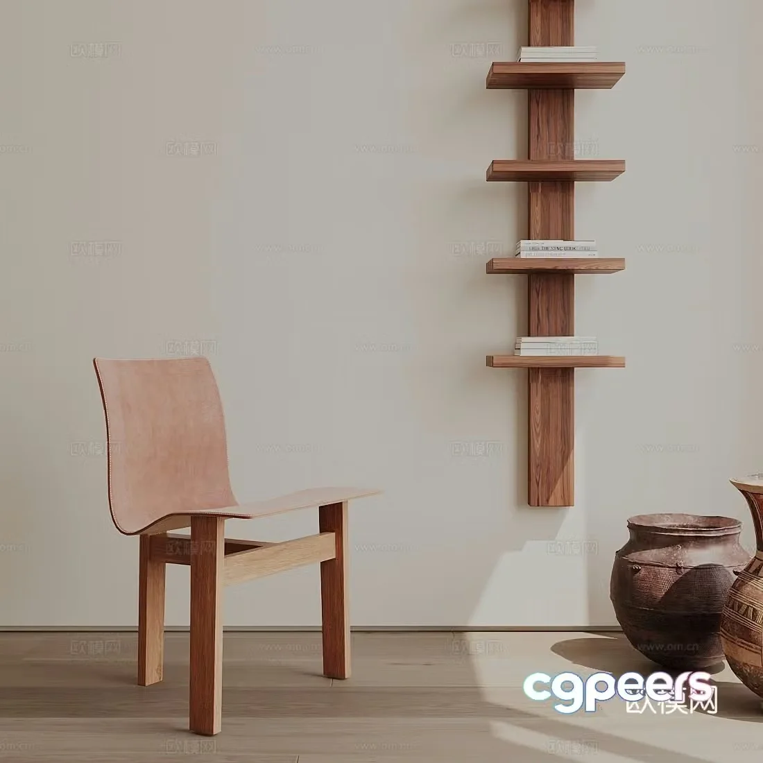 Modern medieval dining chair combination 3D model