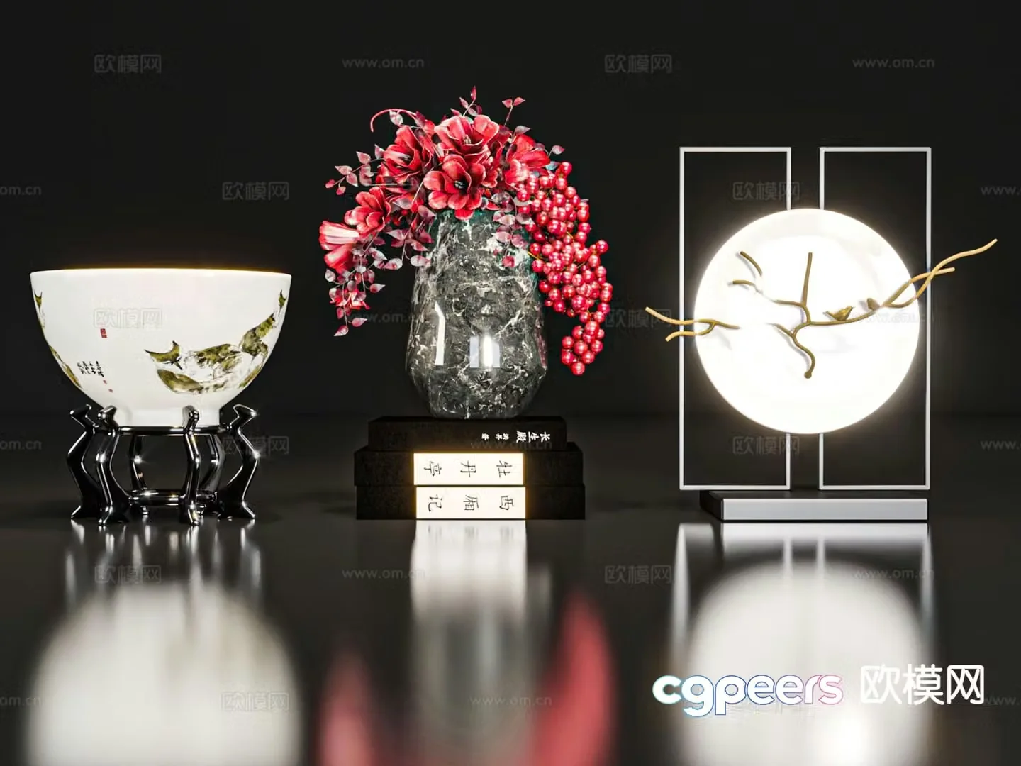 New Chinese style ornaments and crafts 3D model