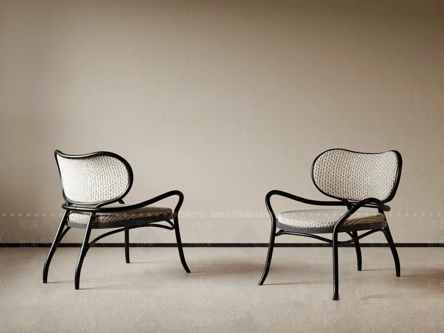 Two Chairs With A Modern Design 3D Model – 9484 – VRAY Render