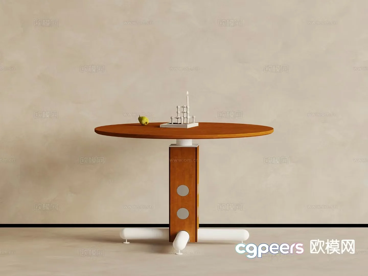 Medieval dining table 3d model