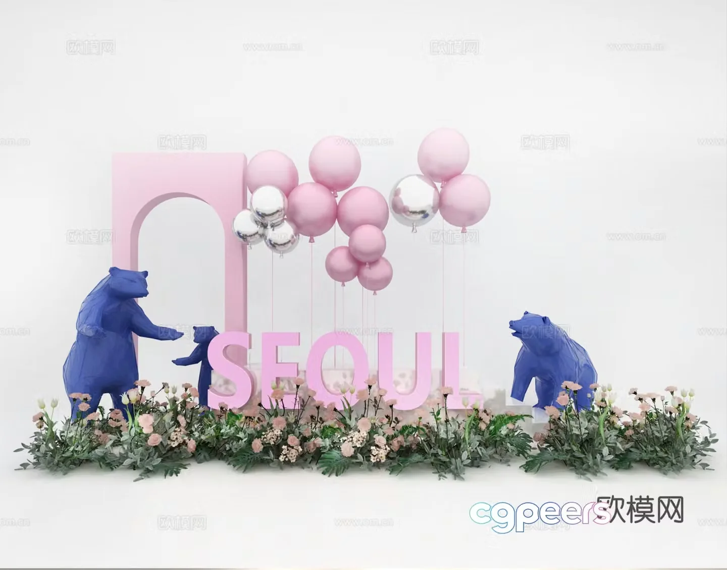 Birthday Beauty Props 3D Model