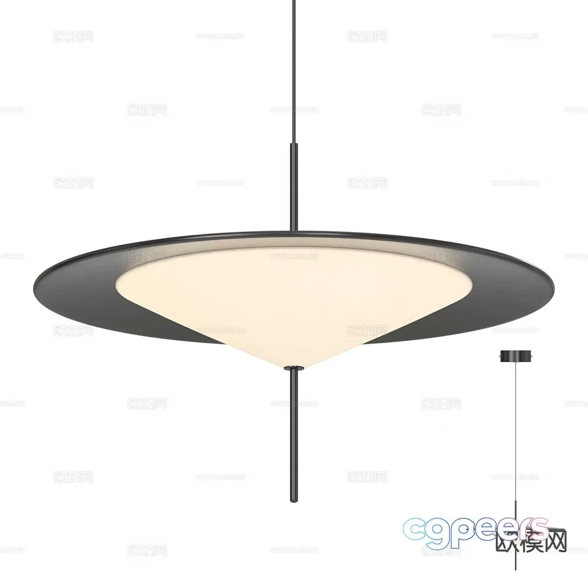 Pendant lamp small chandelier 3d model