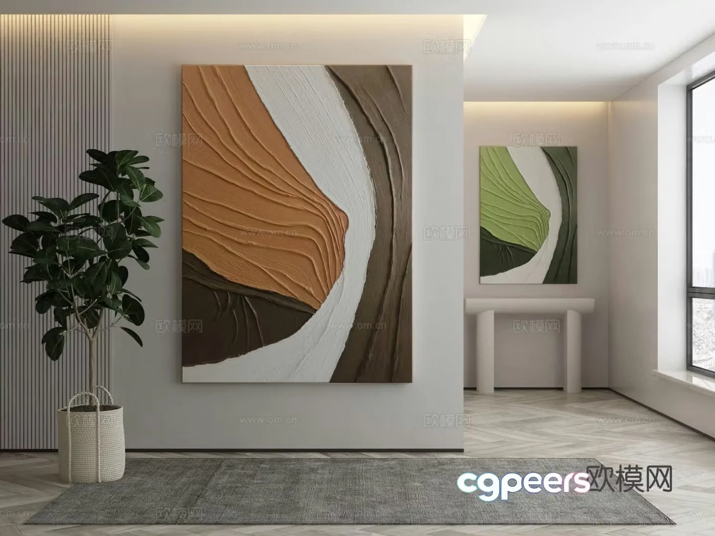Decorative painting texture painting hanging painting 3d model