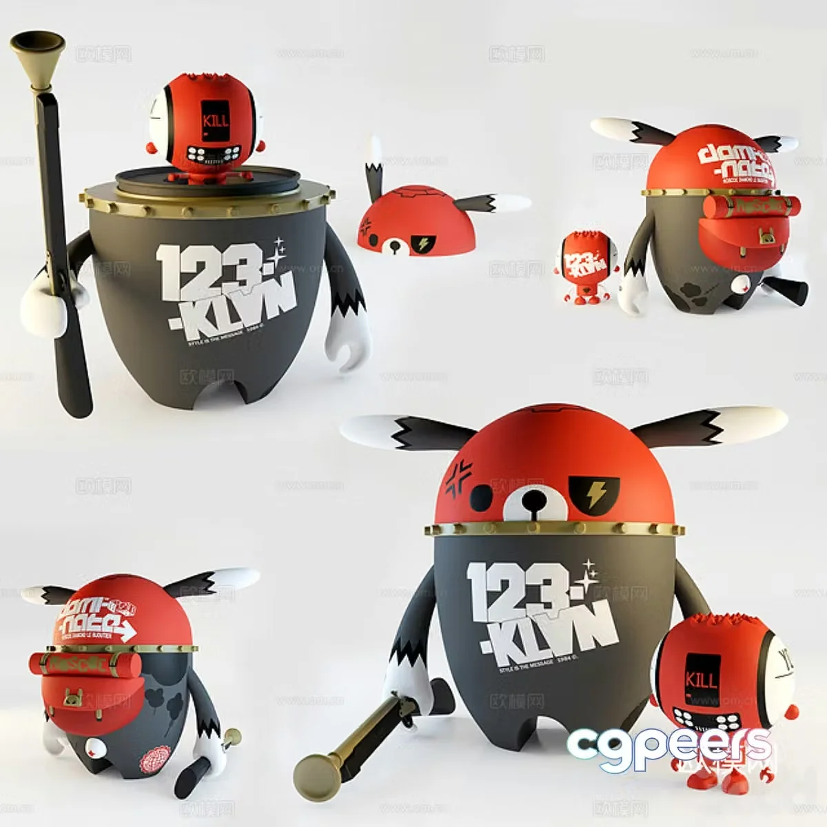 Toy figures Ku Klux Klan 3D model