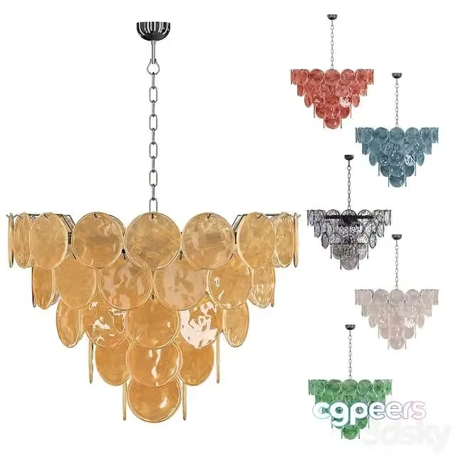 3ds Max Free – Chandelier Disk 57 murano lamp