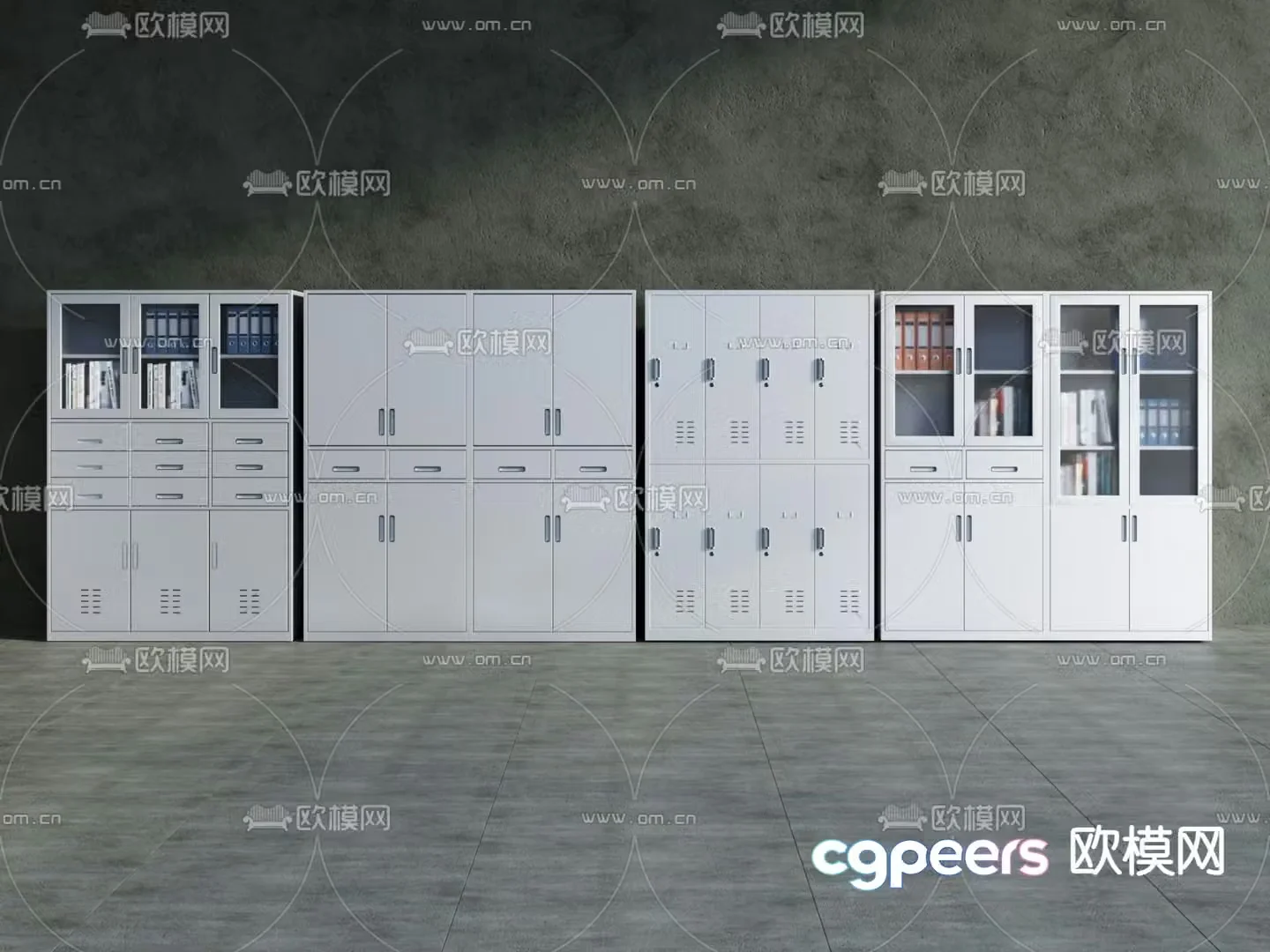 Modern filing cabinet information cabinet filing cabinet 3d model