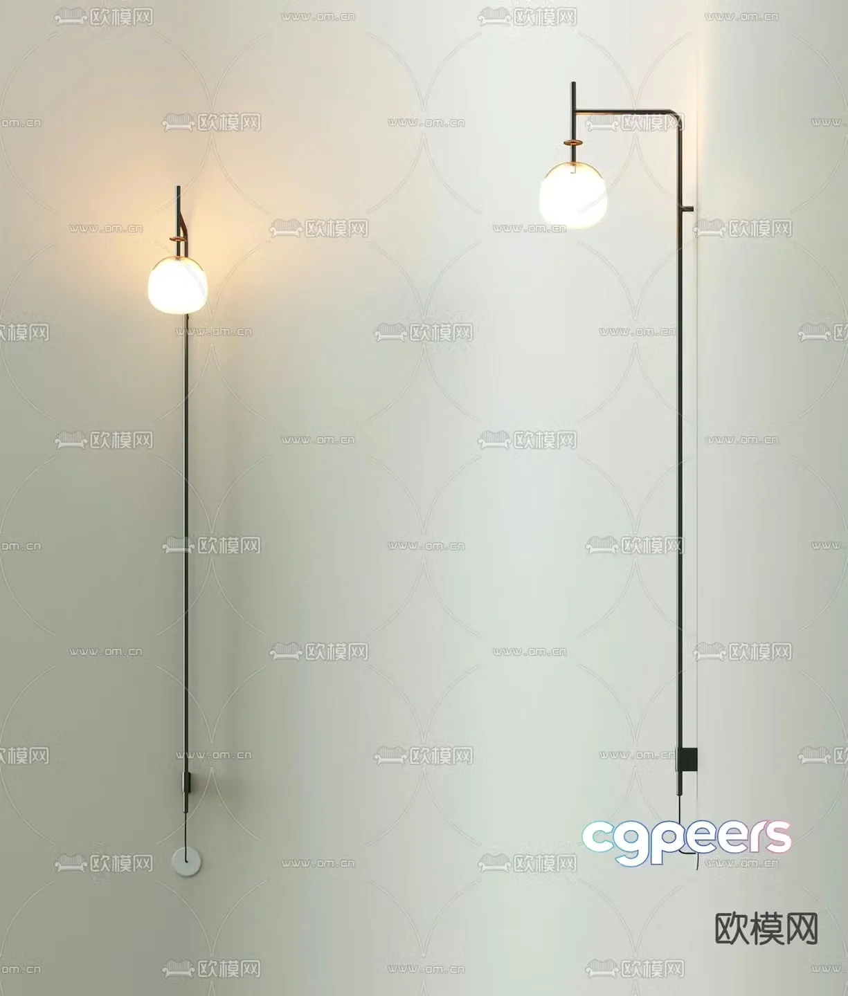 Simple wall lamp 3d model
