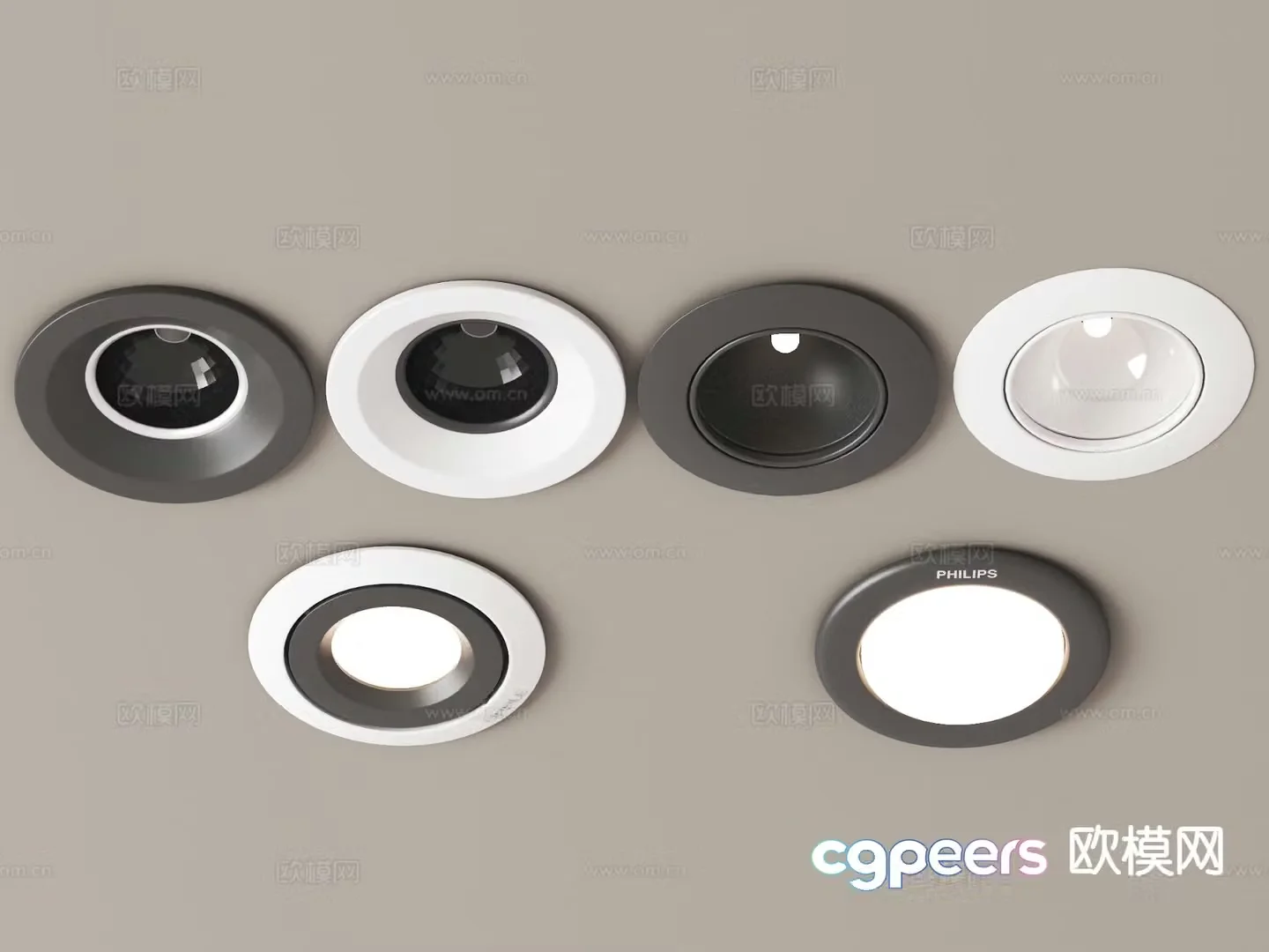 Modern downlight spotlight bull’s eye lamp adjustable angle spotlight turning downlight 3d model