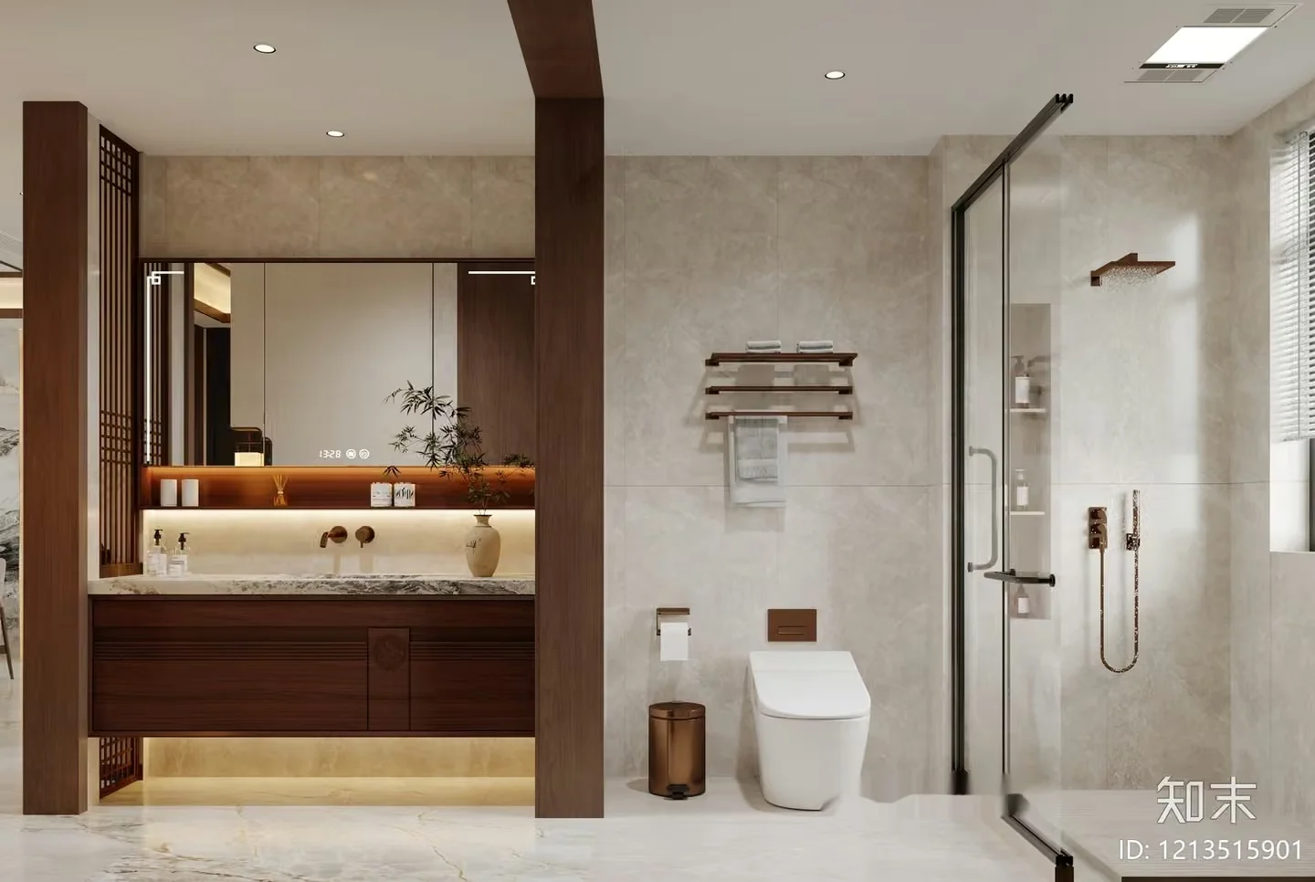 Modern Bathroom 3D Model – 22180 – VRAY Render