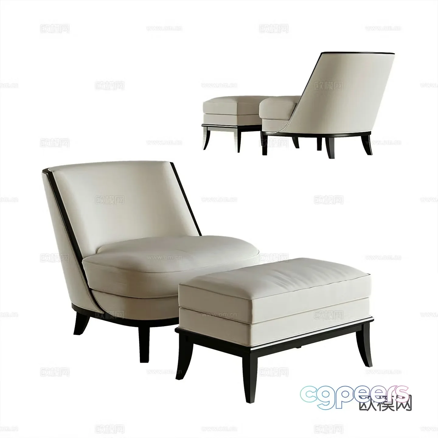 Modern sofa chair leisure chair 3d model