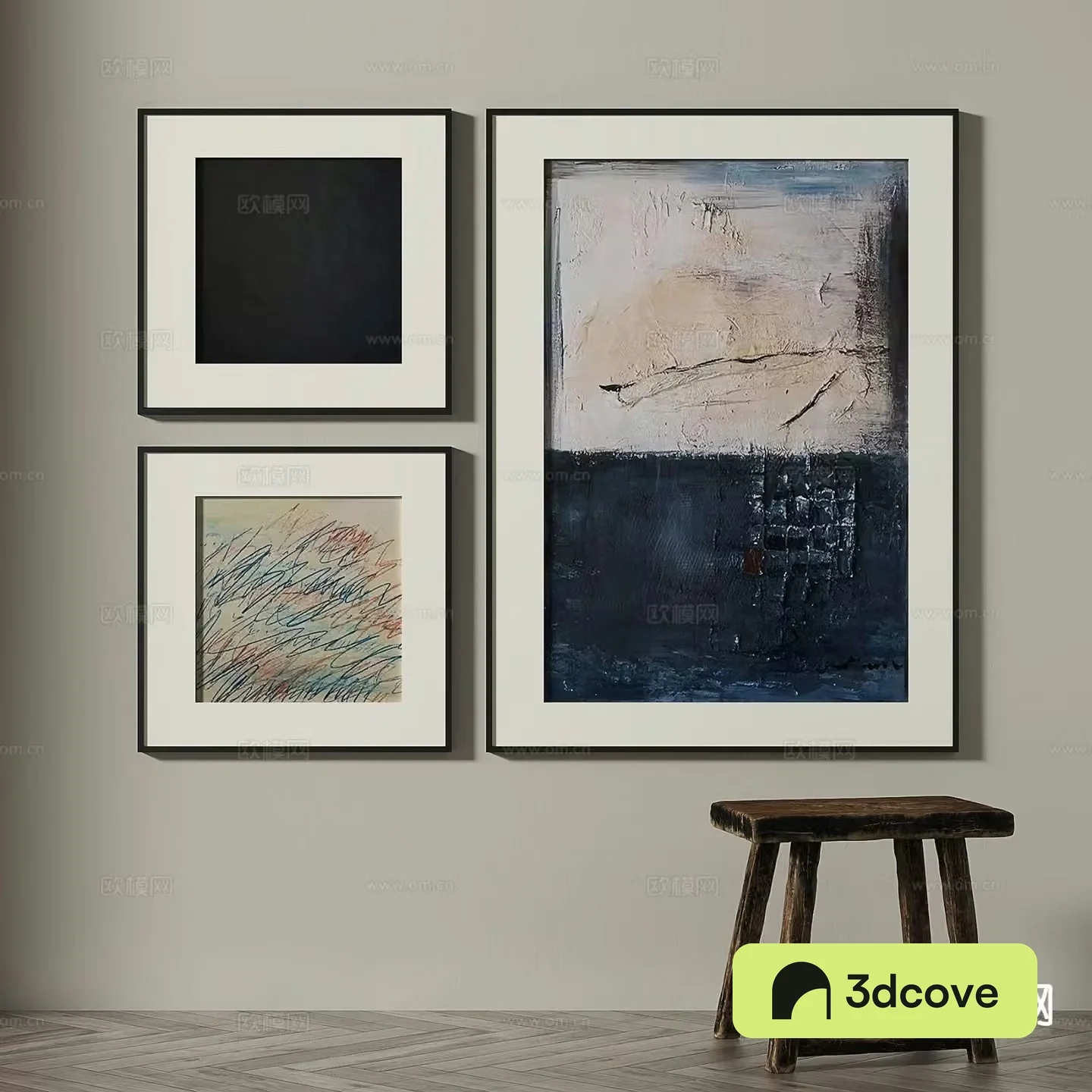 Wabi-sabi retro hanging painting texture painting decorative painting