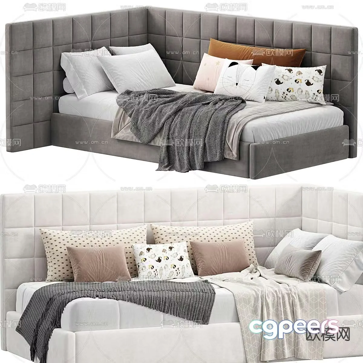 Single bed children’s bed 3d model