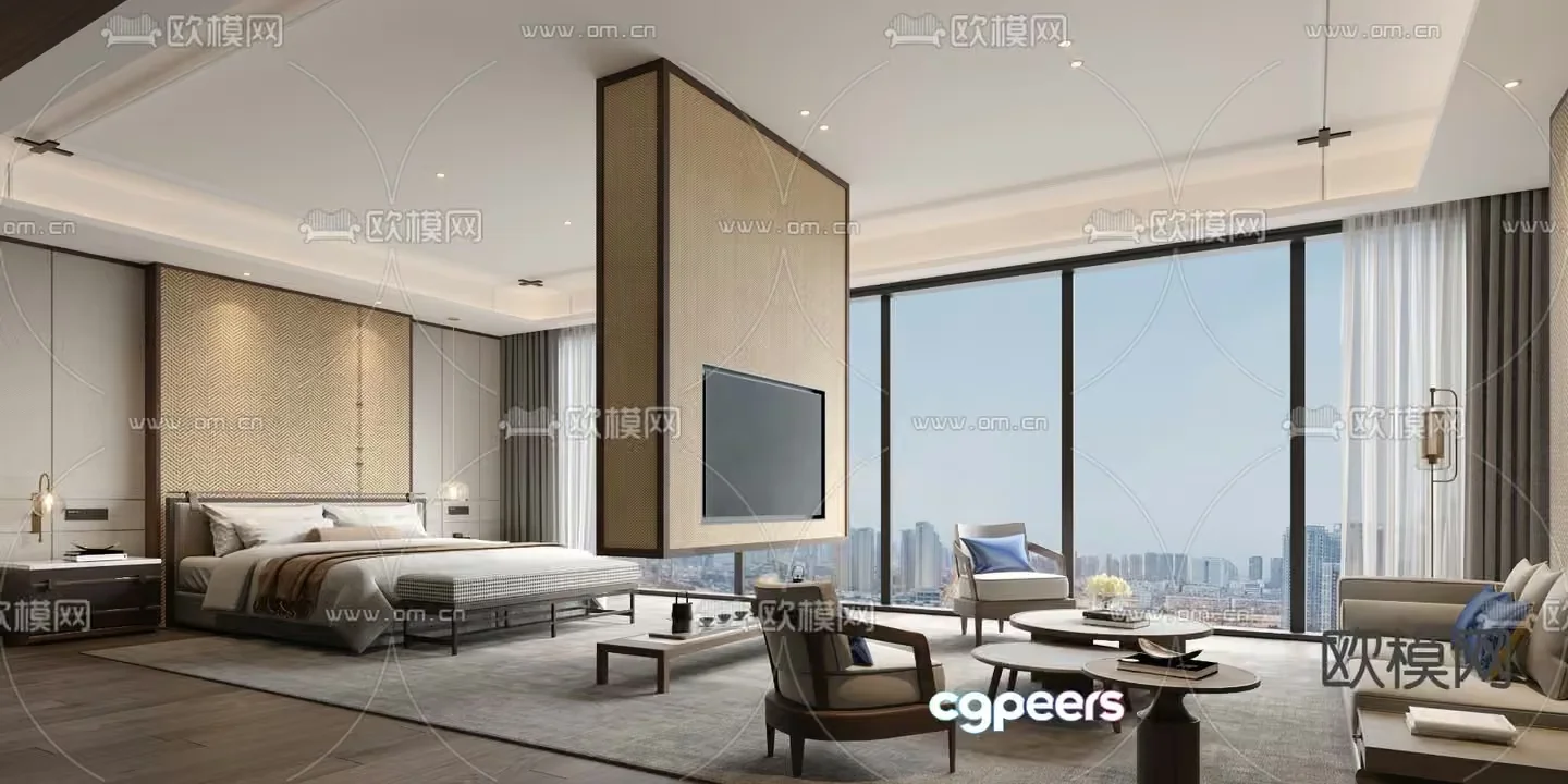Modern Living Room 3D Model – 18816 – VRAY Render