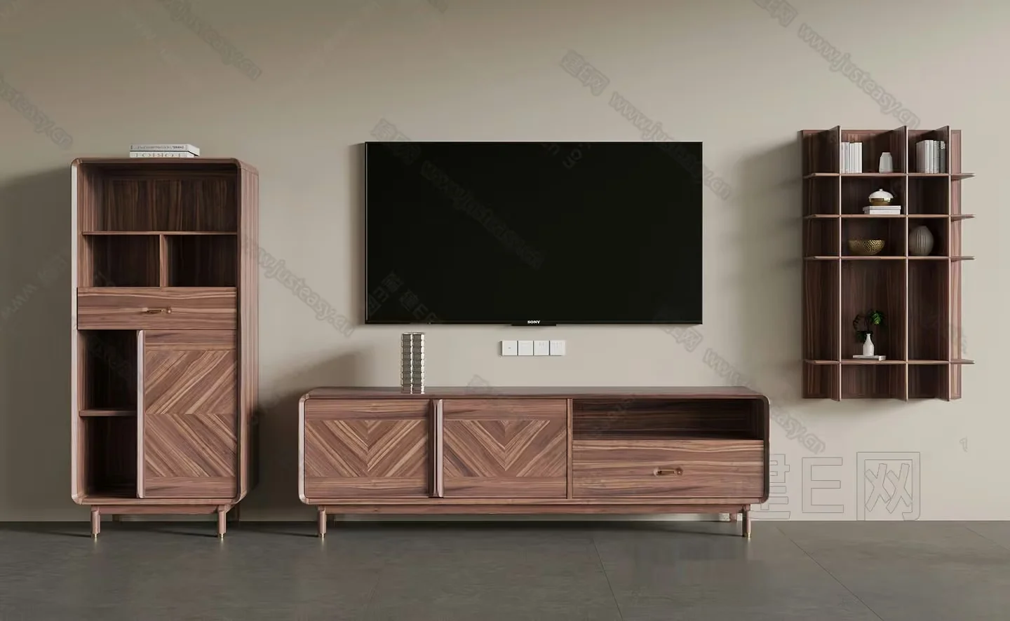 Modern Tv Stand 3D Model – 17105 – VRAY Render