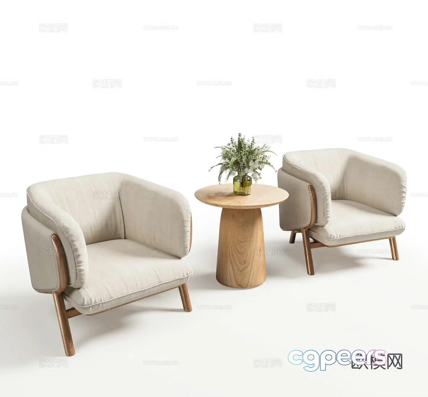 Modern leisure table and chairs leisure chairs round edges corner table and chairs coffee table and chairs negotiation table and chairs 3D model
