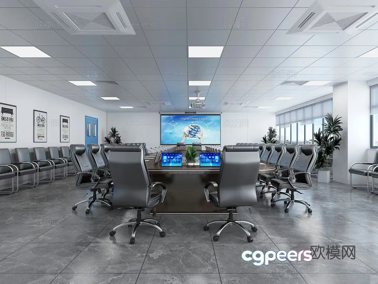 Modern conference room 3d model