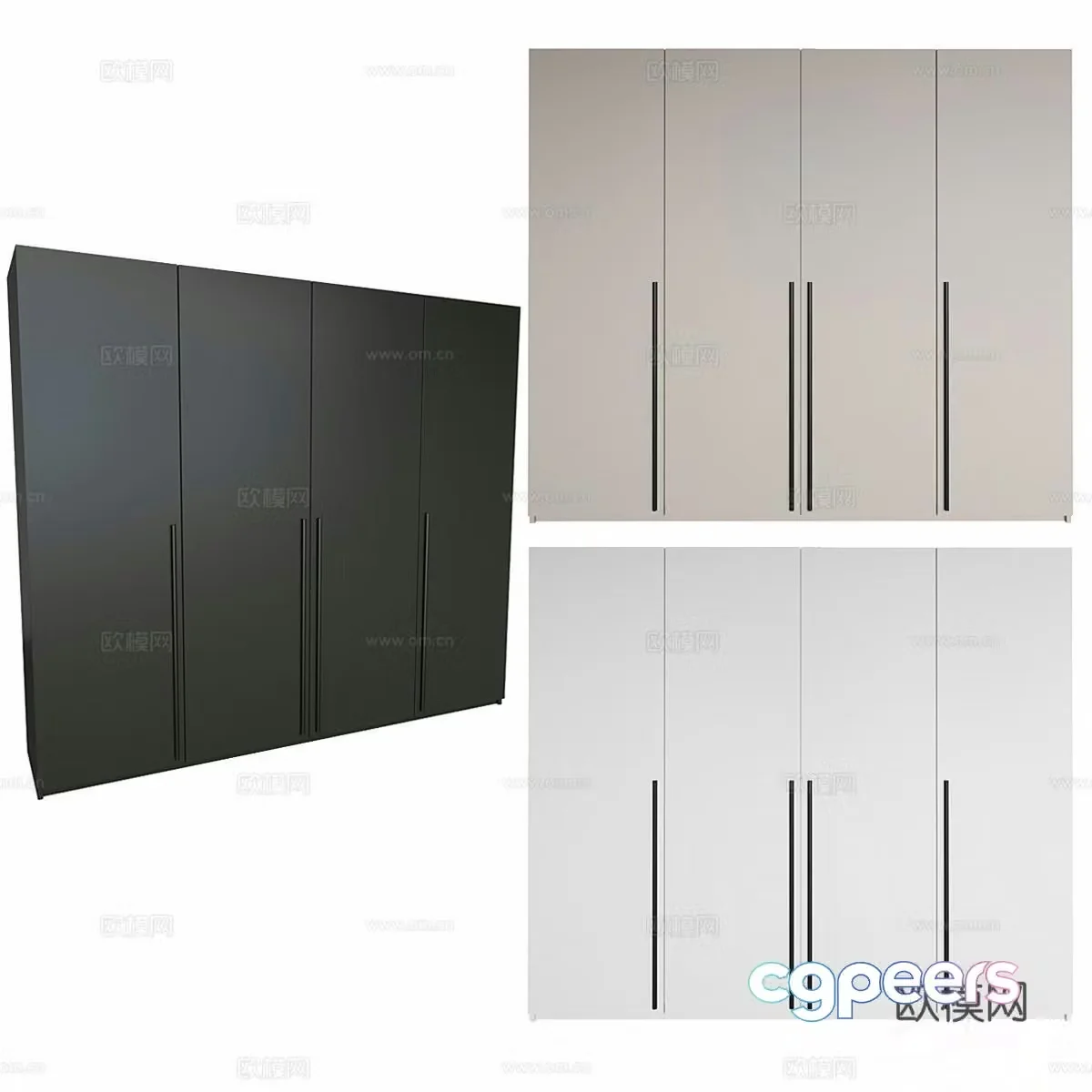 LORENA Modern minimalist wardrobe Simple wardrobe 3d model