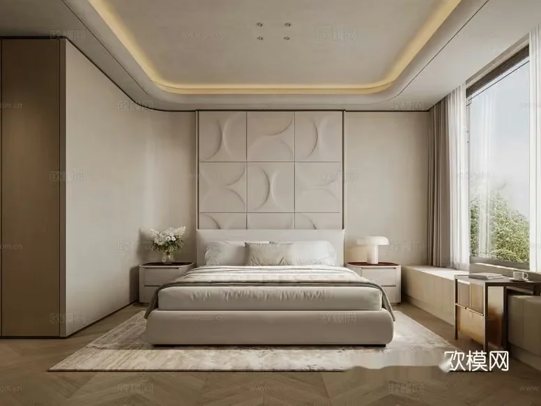 Modern Bedroom Design 3D Model – 21650 – CORONA Render