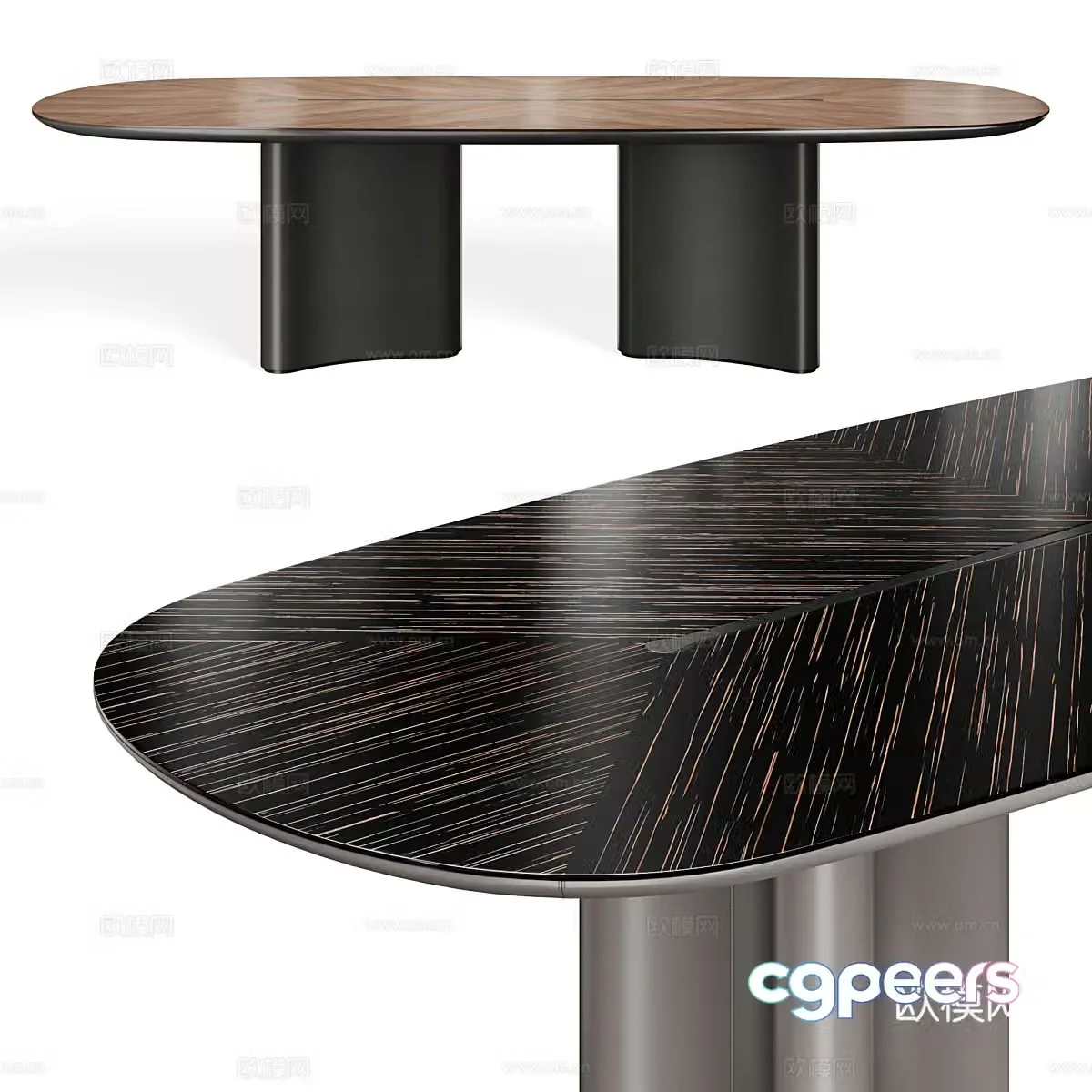 Modern Italian light luxury FIFTYFOURMS dining table 3D model