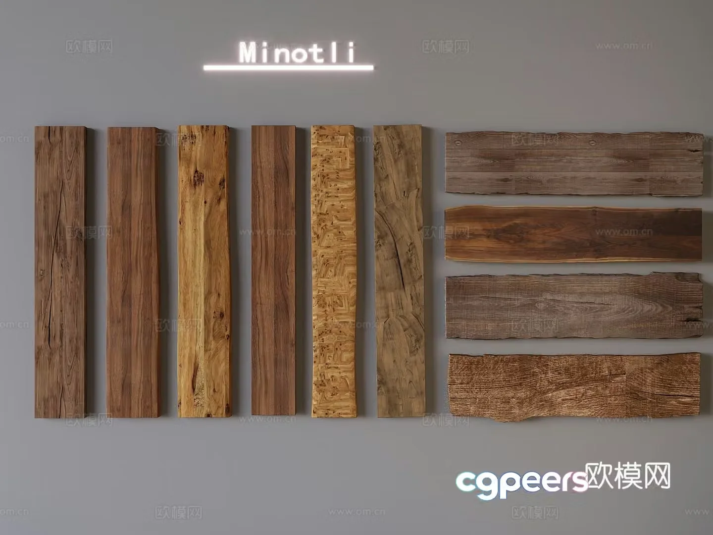 Wood board wood Chinese old wood 3d model