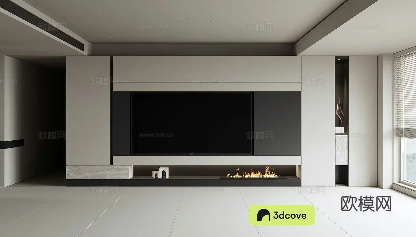 Modern TV background wall
